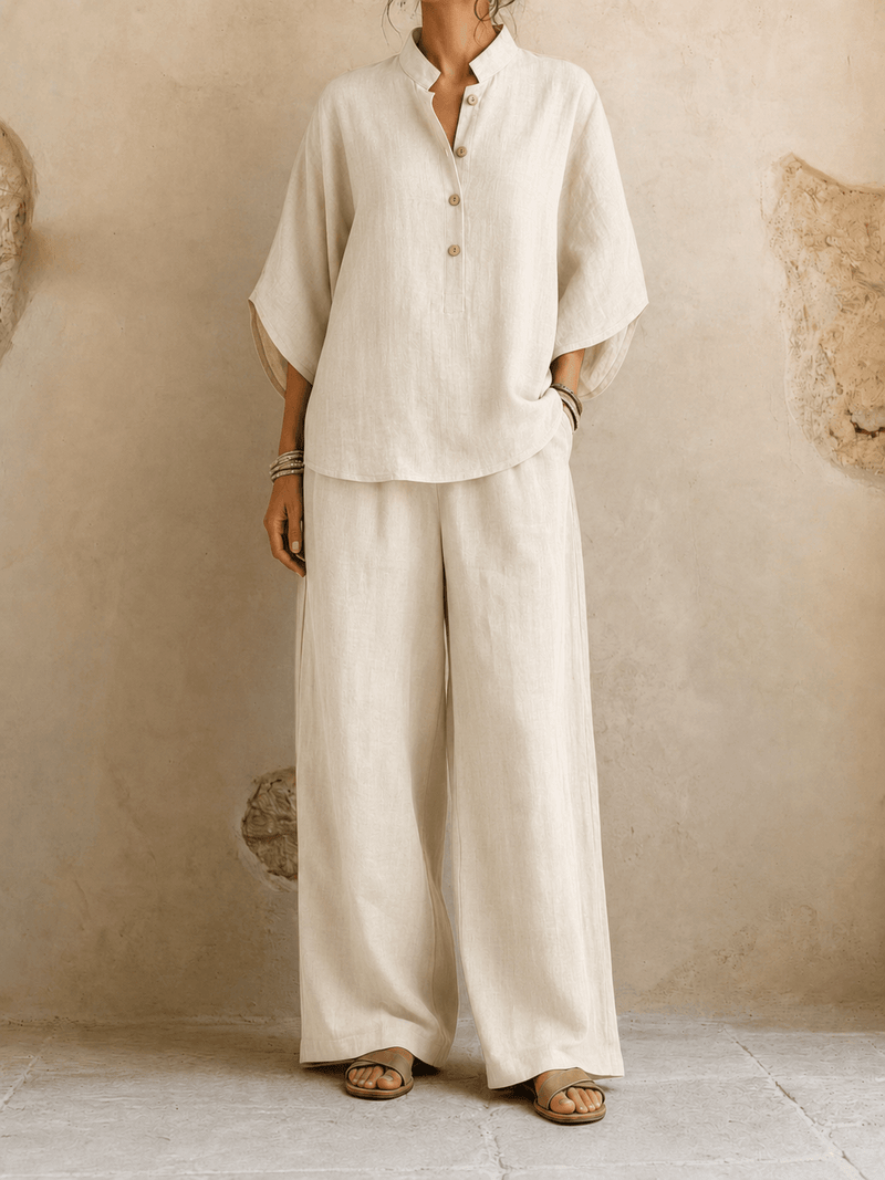 Maribel | Batwing Sleeves & Wide-Leg Pants