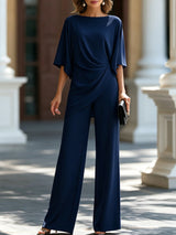 Lucretia | Draped Asymmetric Wide-Leg Set