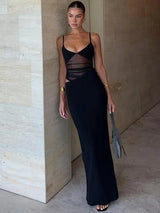 ZWEENA™ - Classy Sleeveless Cut-Out Bodycon Sheer Dress