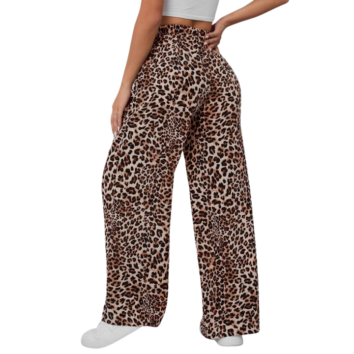 DELANCEY™ – Bold Leopard Print Wide Leg Pants