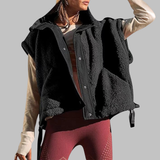 RAYT - Comfy Warm Fleece Sleeveless Button