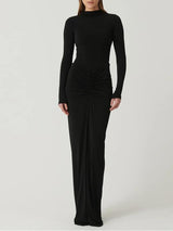 BETTYT - Classy Ruched Long Sleeve Mock