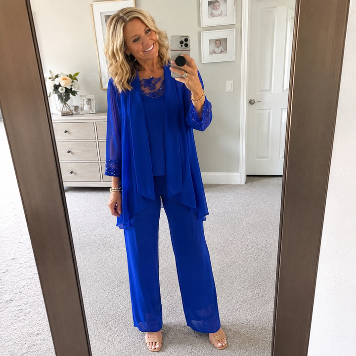 MARGUERITE | Flowing Jacket & Wide-Leg Pant Set