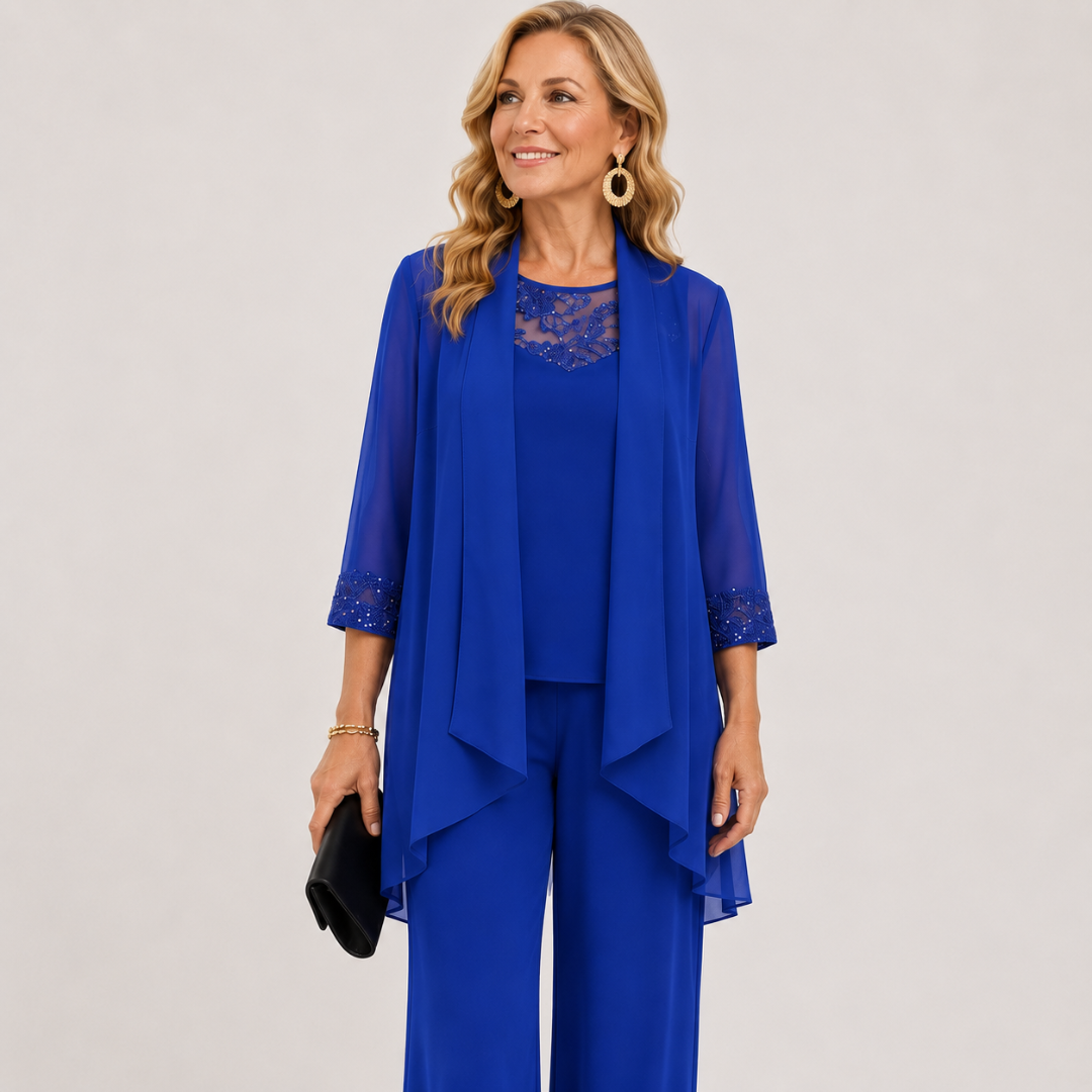 MARGUERITE | Flowing Jacket & Wide-Leg Pant Set
