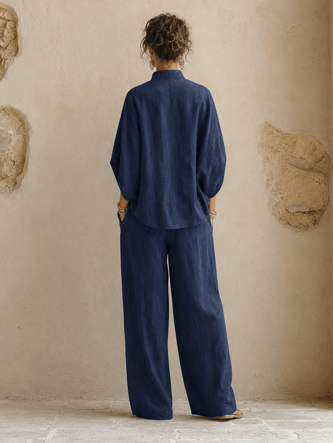 Maribel | Batwing Sleeves and Wide-Leg Pants