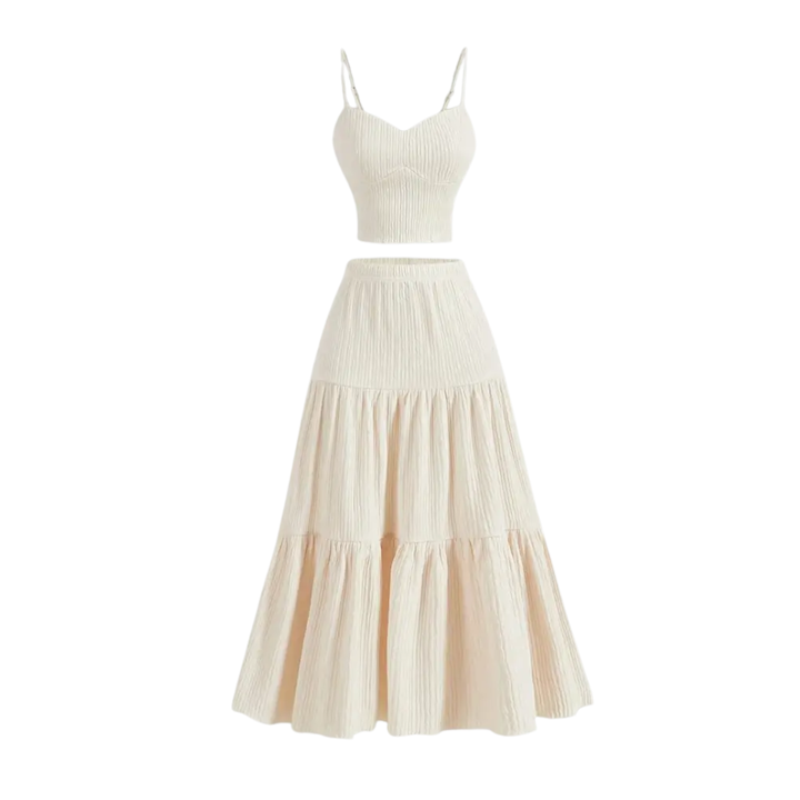 BREELYN™ – Sleek Crop Cami & A-Line Skirt Set