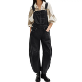 BODIL™ – Vintage Washed Wide-Leg Denim Overalls