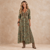 Sorrel | Vintage Botanical Button-Front Maxi Dress