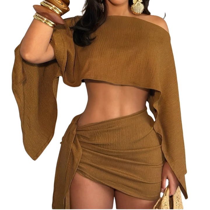 SOLÈNE™ – Breezy Off-Shoulder Vacation Set
