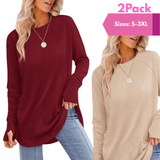 ZARITAT - Cozy Long Sleeve Tunic Shirt