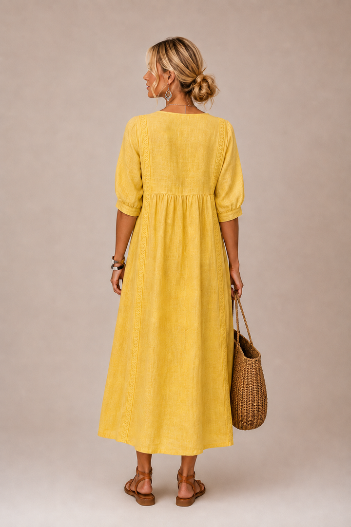 ELENA | V-Neck Midi Dress