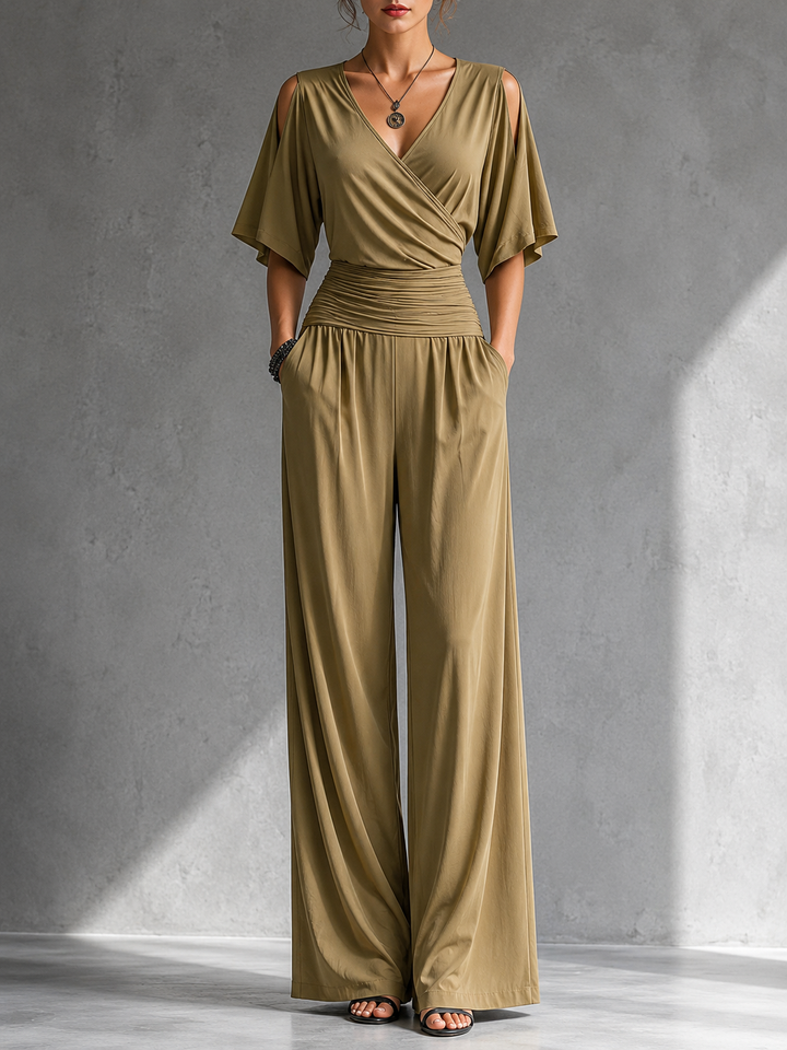Gerika | Off-Shoulder Wide-Leg Jumpsuit