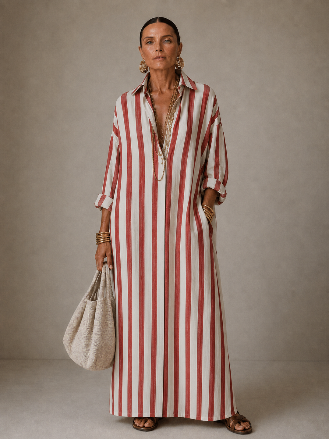 NADIA | Striped Maxi Dress