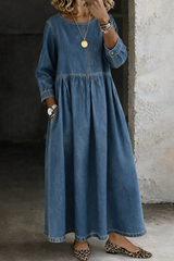 Zephyrelle | Vintage Denim Maxi Dress