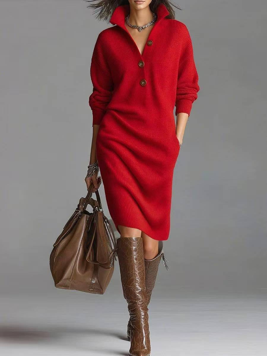 Rosamundina | Button-Up Jumper Dress