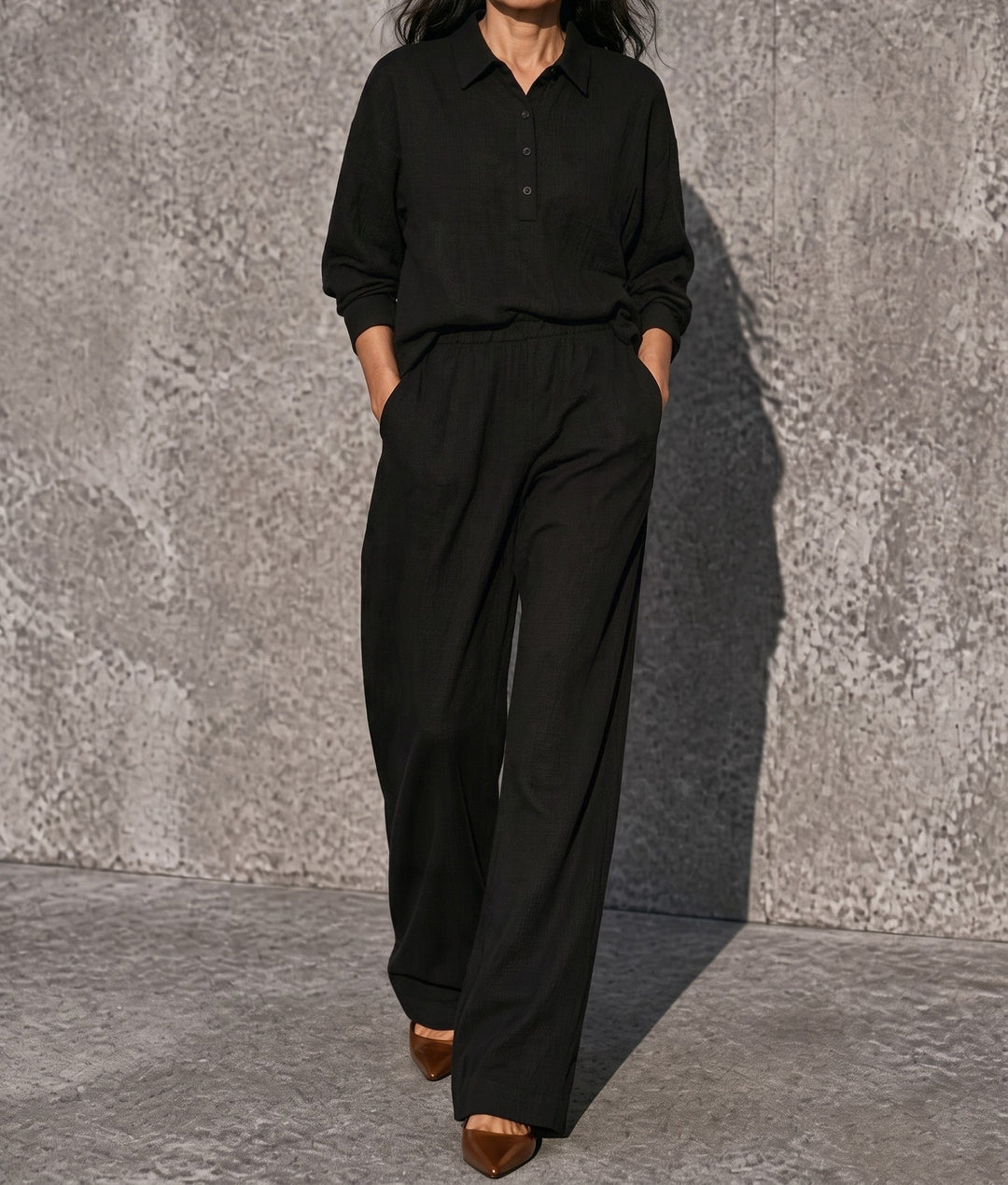 Noor | Relaxed Shirt & Wide-Leg Pants Set