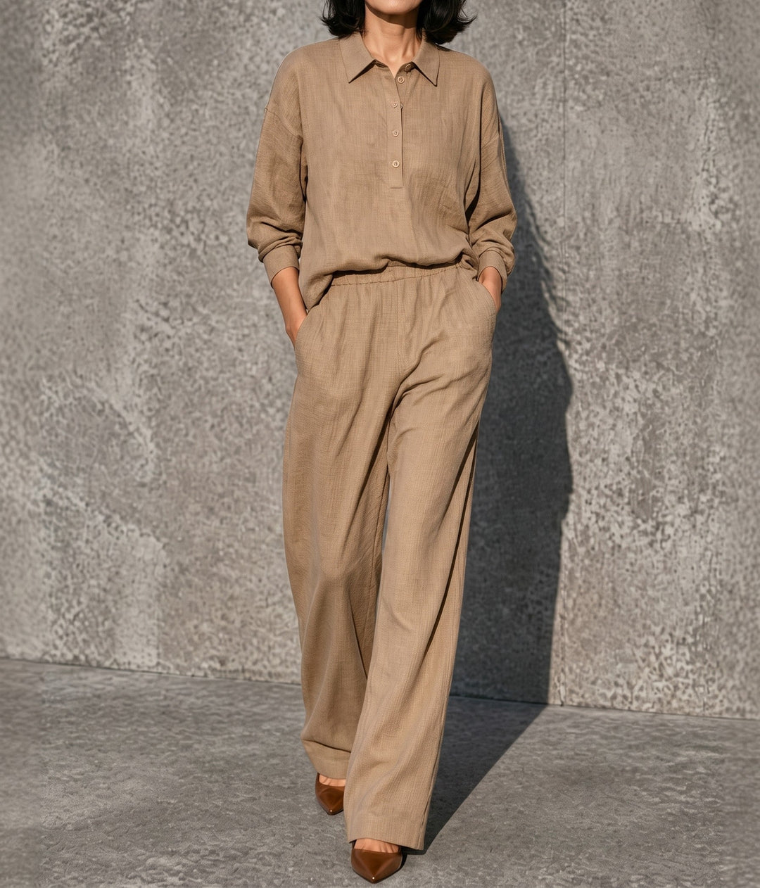 Noor | Relaxed Shirt & Wide-Leg Pants Set