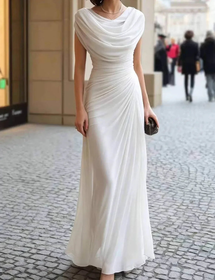 Constance™ | Ruffle-Collar Empire Maxi Dress