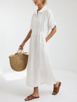 Lysandra | Relaxed Cotton Maxi Shirt Dress