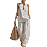 ZURI™ – Breezy Halter Wide-Leg Two Piece Set