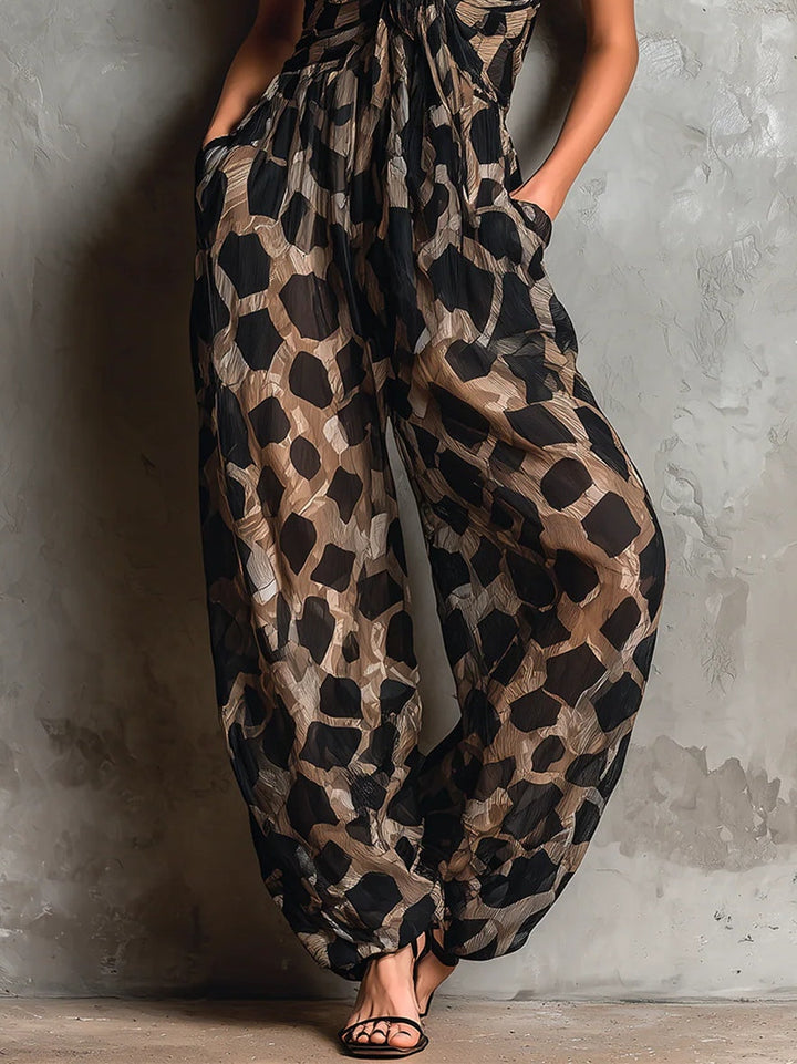 KIARA™ – Animal Print Chiffon Jumpsuit