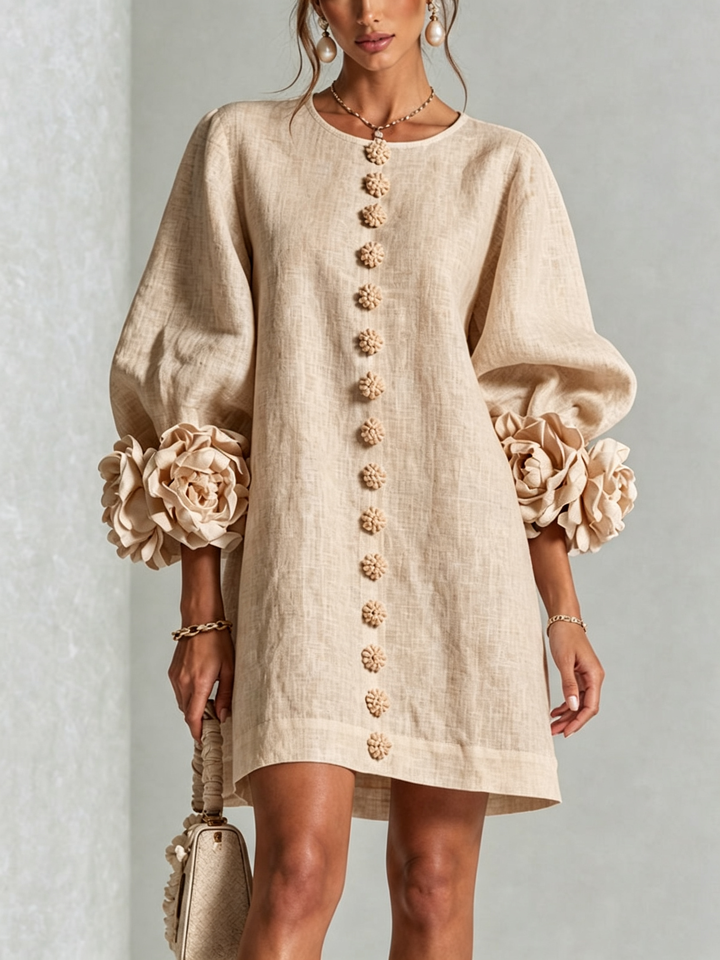 Cosette | Floral Button-Down Mini Dress