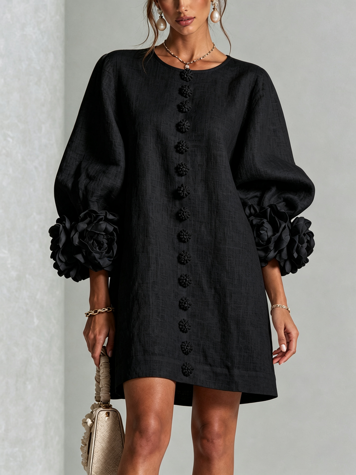 Cosette | Floral Button-Down Mini Dress