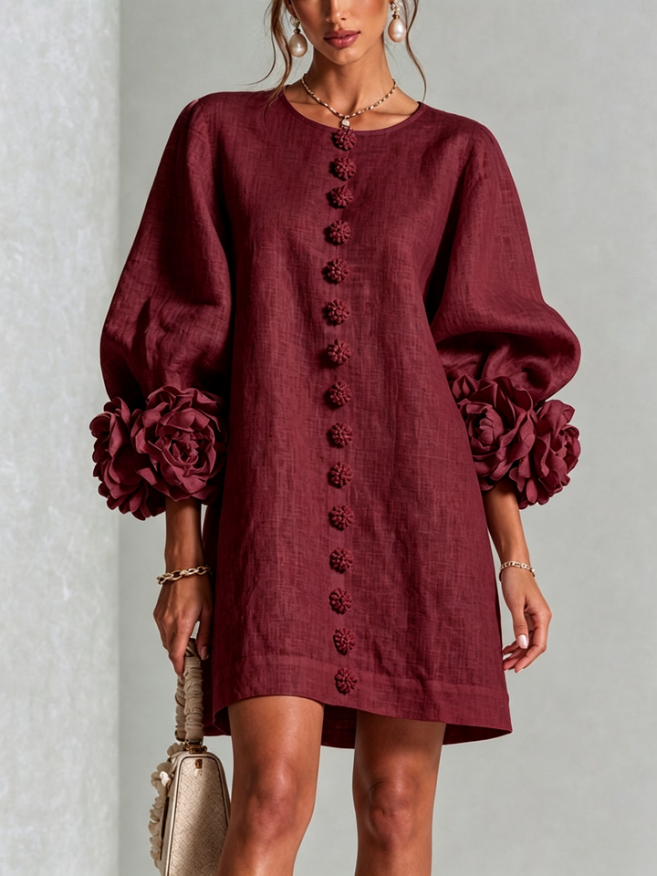 Cosette | Floral Button-Down Mini Dress