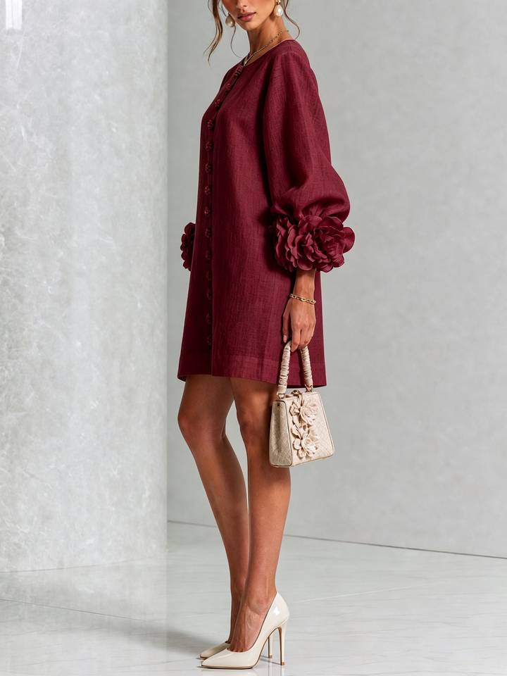 Cosette | Floral Button-Down Mini Dress