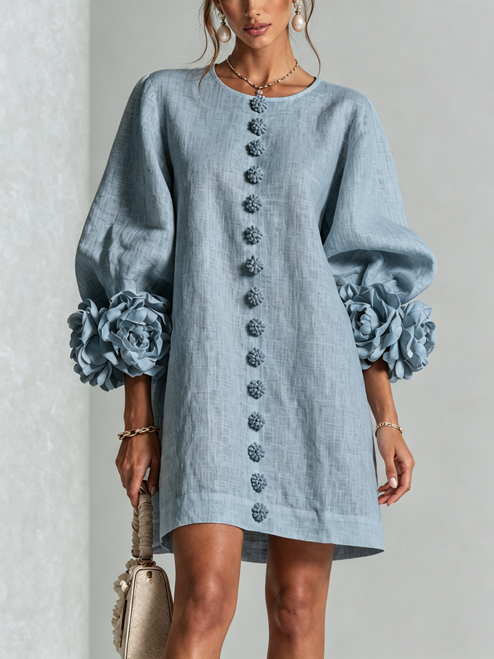 Cosette | Floral Button-Down Mini Dress