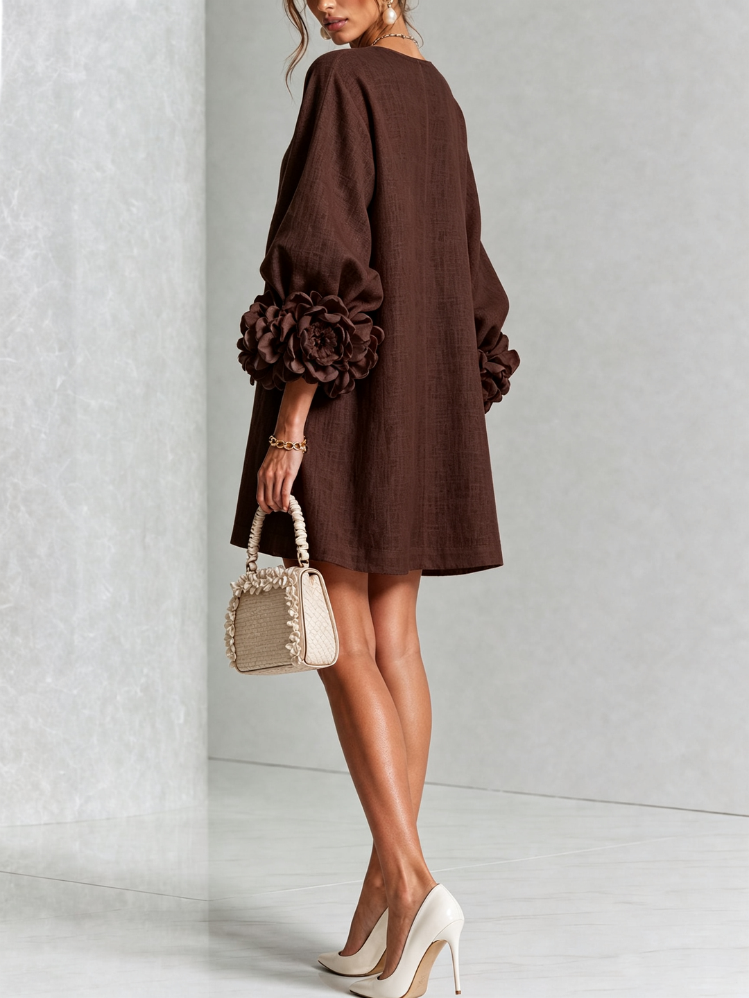 Cosette | Floral Button-Down Mini Dress