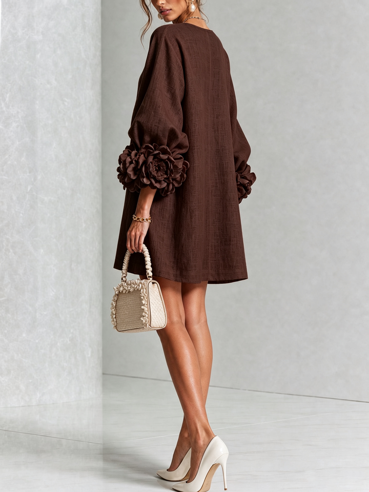 Cosette | Floral Button-Down Mini Dress