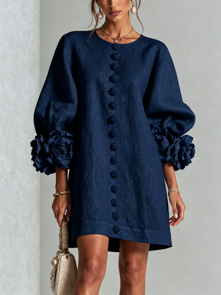 Cosette | Floral Button-Down Mini Dress