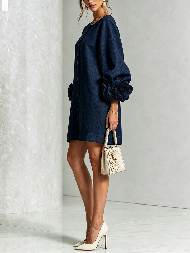 Cosette | Floral Button-Down Mini Dress