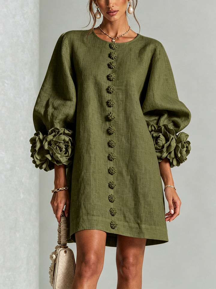 Cosette | Floral Button-Down Mini Dress