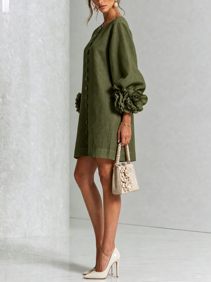 Cosette | Floral Button-Down Mini Dress