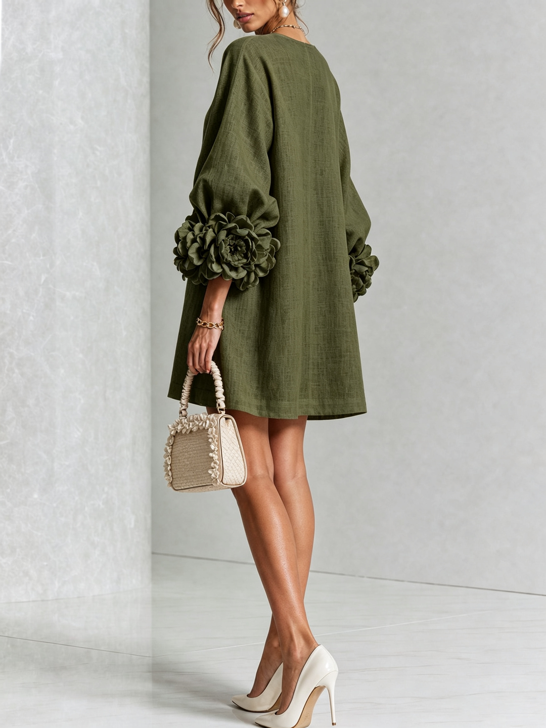 Cosette | Floral Button-Down Mini Dress