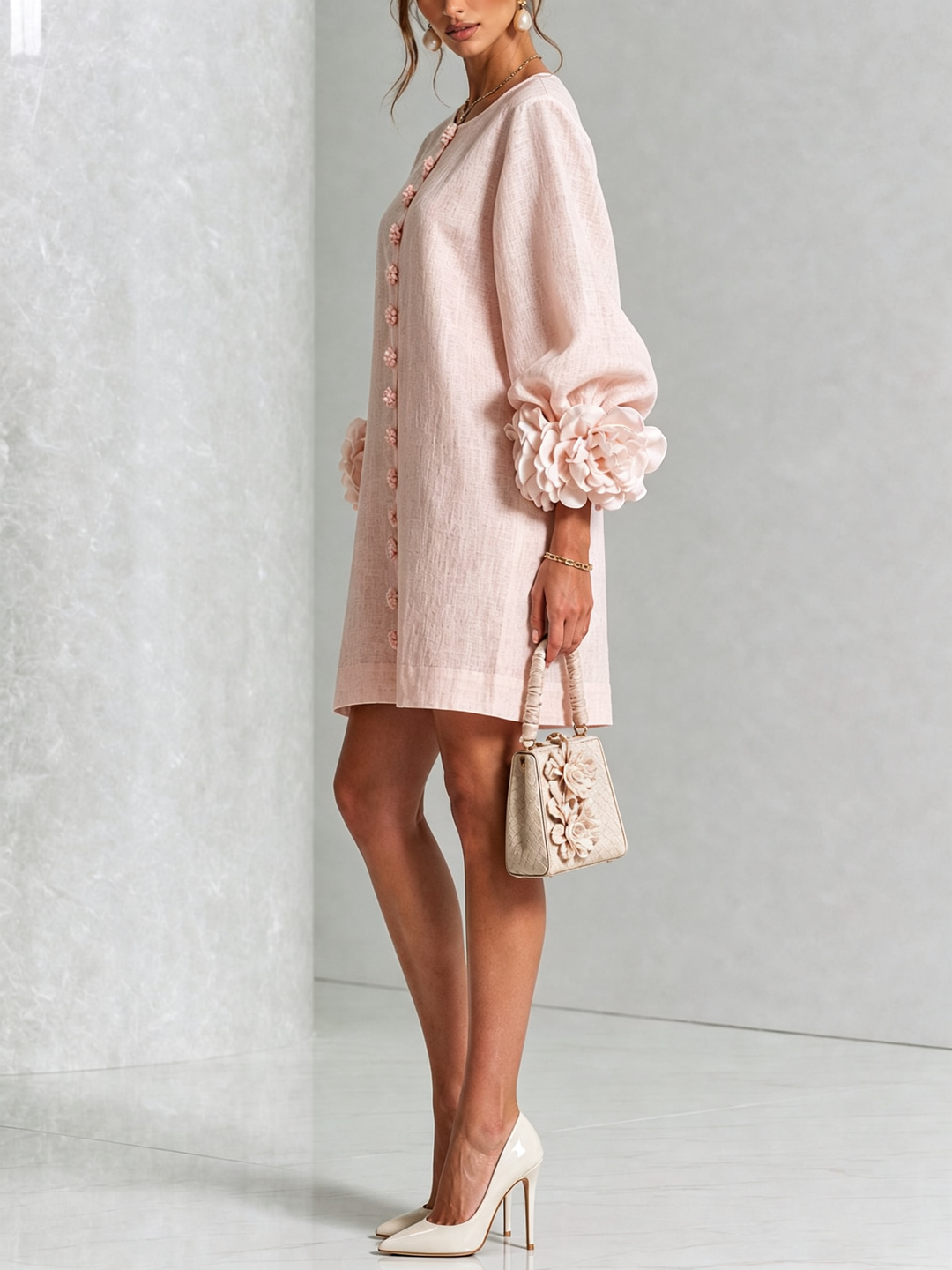 Cosette | Floral Button-Down Mini Dress