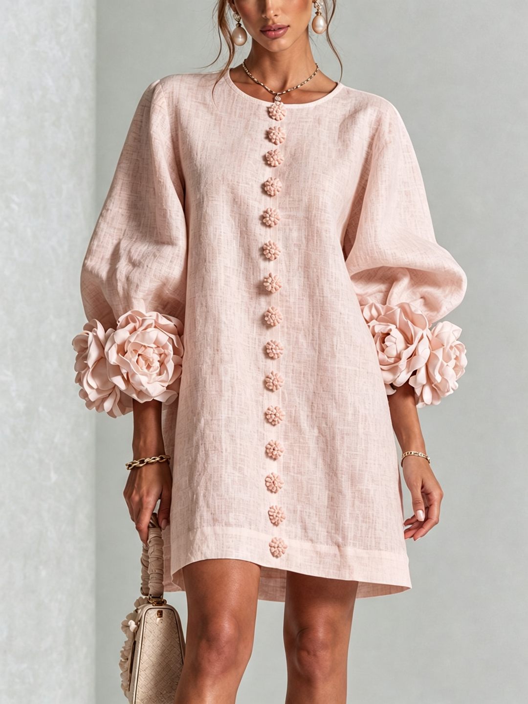 Cosette | Floral Button-Down Mini Dress