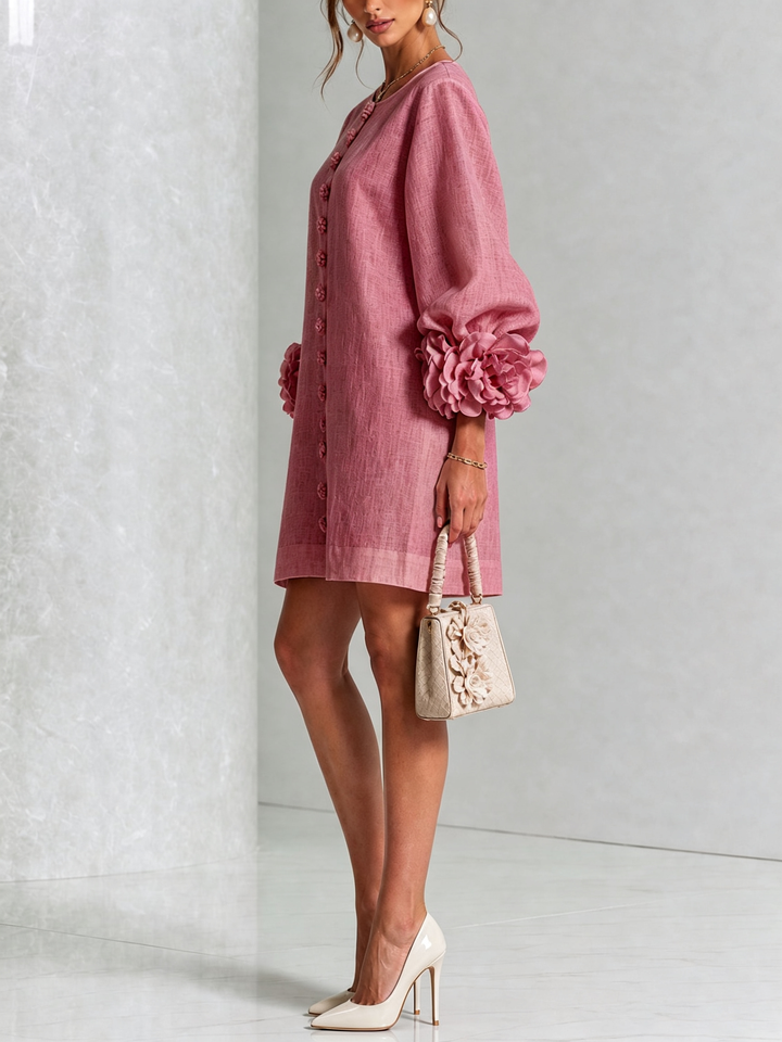 Cosette | Floral Button-Down Mini Dress