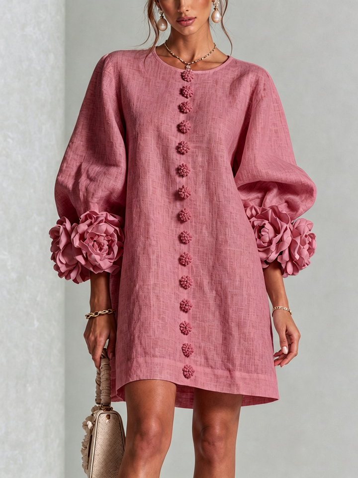 Cosette | Floral Button-Down Mini Dress