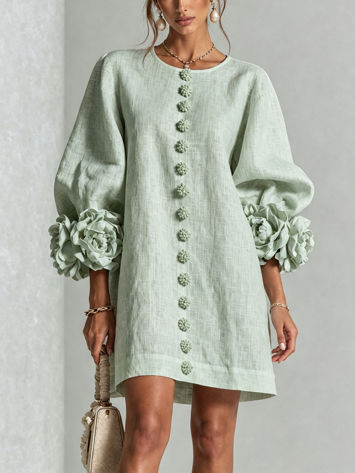 Cosette | Floral Button-Down Mini Dress