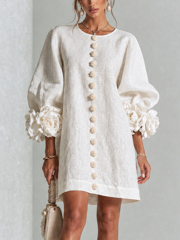 Cosette | Floral Button-Down Mini Dress
