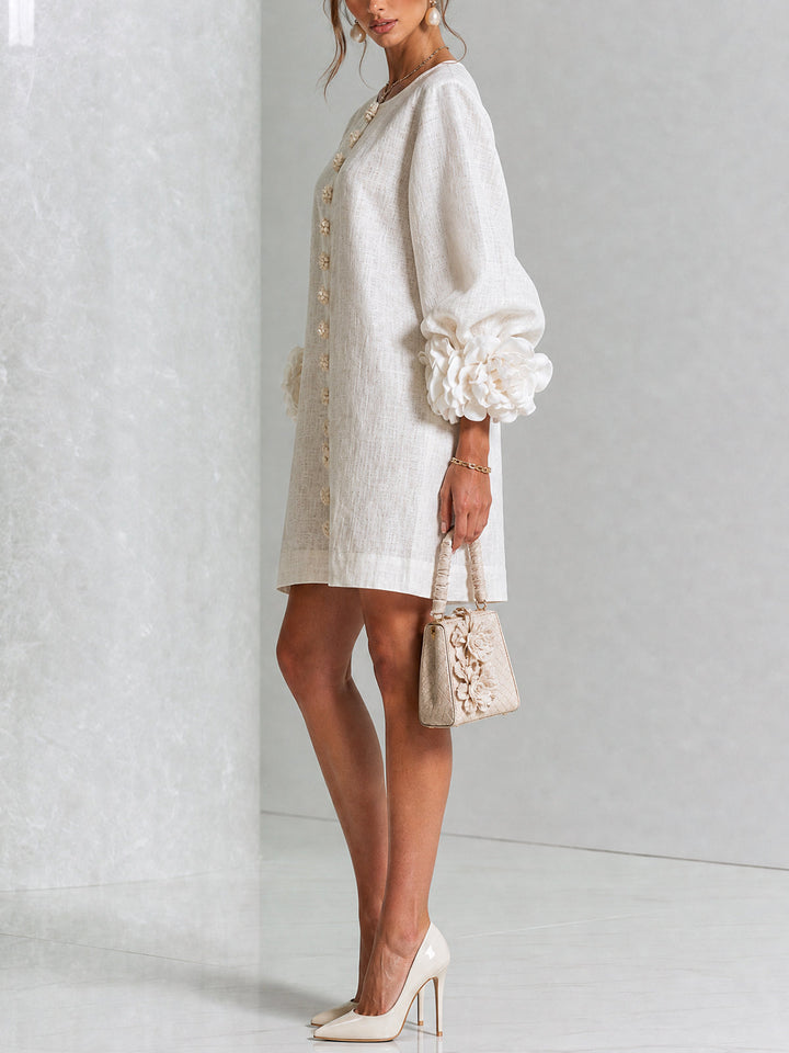 Cosette | Floral Button-Down Mini Dress