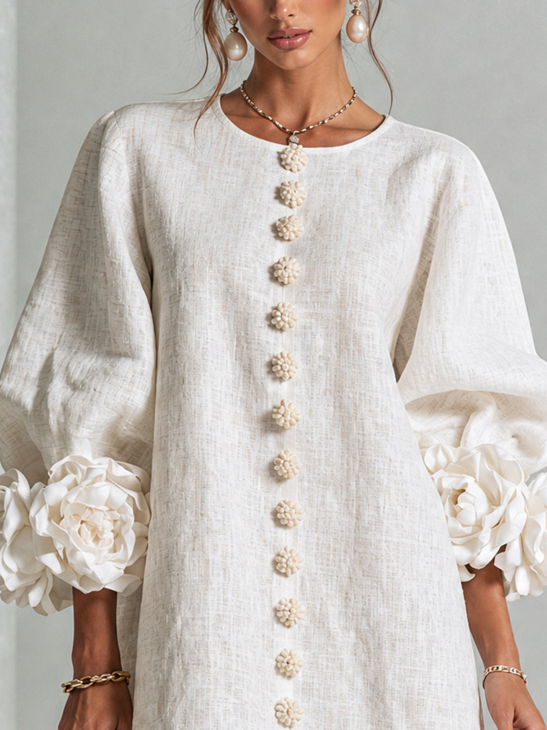 Cosette | Floral Button-Down Mini Dress
