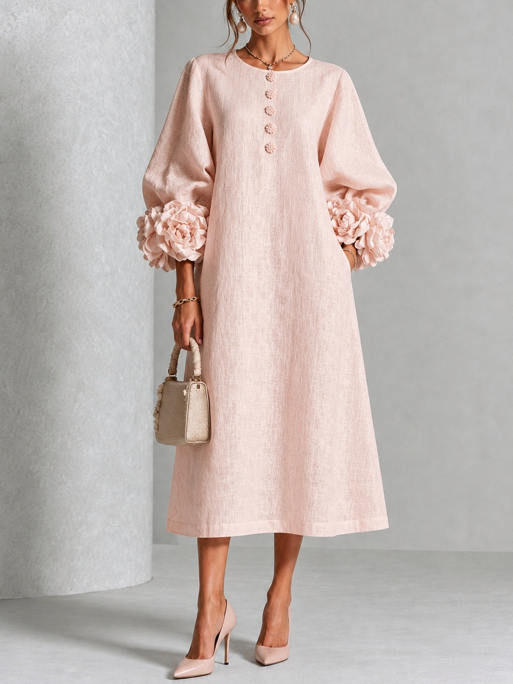 Marnie | Floral Button-Down Midi Dress