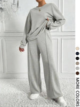 BETHT - Solid Color Sweatshirt & Pants