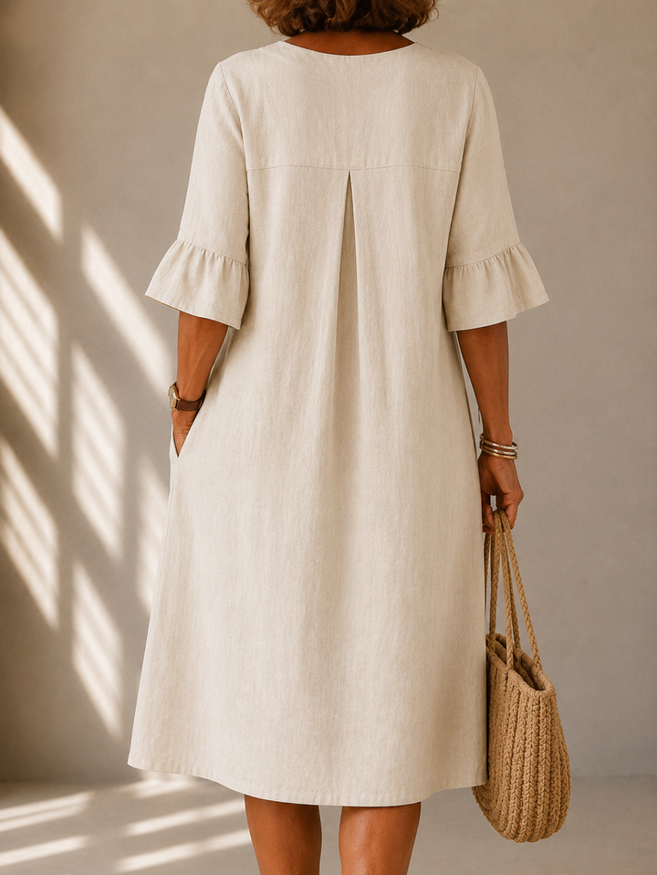 Elowen | Relaxed Linen Button Dress