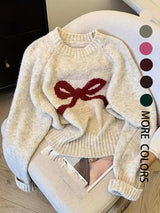 GRACIET - Bow Knit Sweater for Fall
