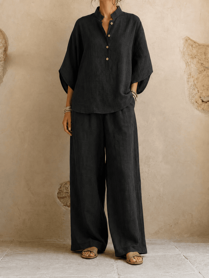 Maribel | Batwing Sleeves and Wide-Leg Pants